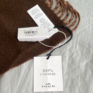 Coach Rich Brown Cashmere Scarf